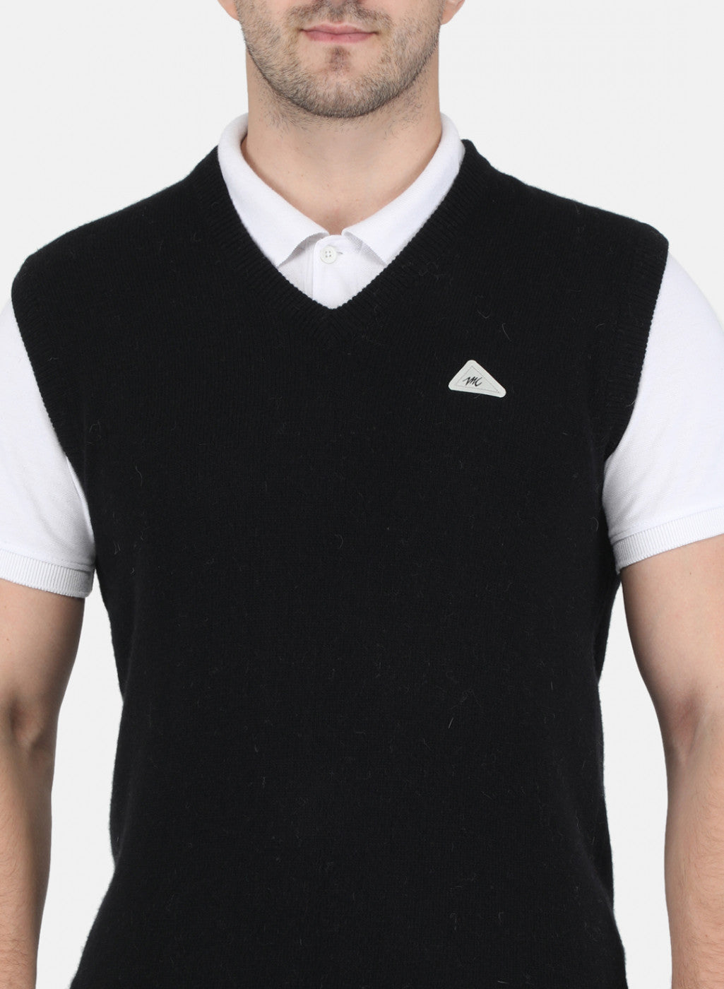 Monte Carlo Black Sleeveless Sweater Monte Carlo Mens