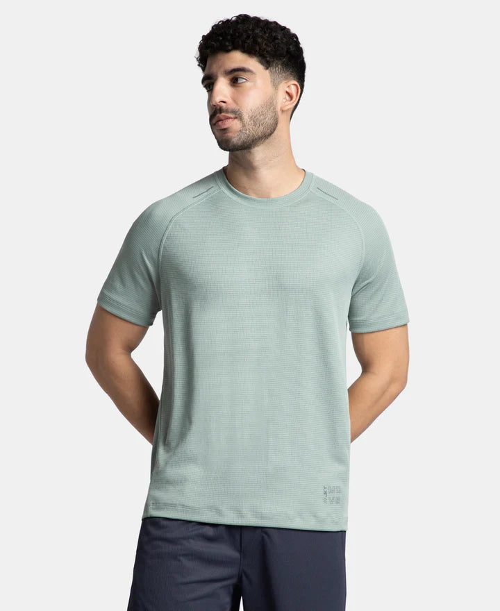 Jockey Men's Dry Fit Round Neck Self patterned Half Sleeve T-Shirt- MV16
