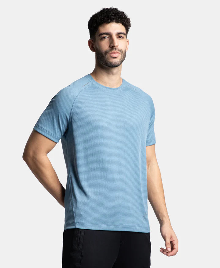 Jockey Men's Dry Fit Round Neck Self patterned Half Sleeve T-Shirt- MV16