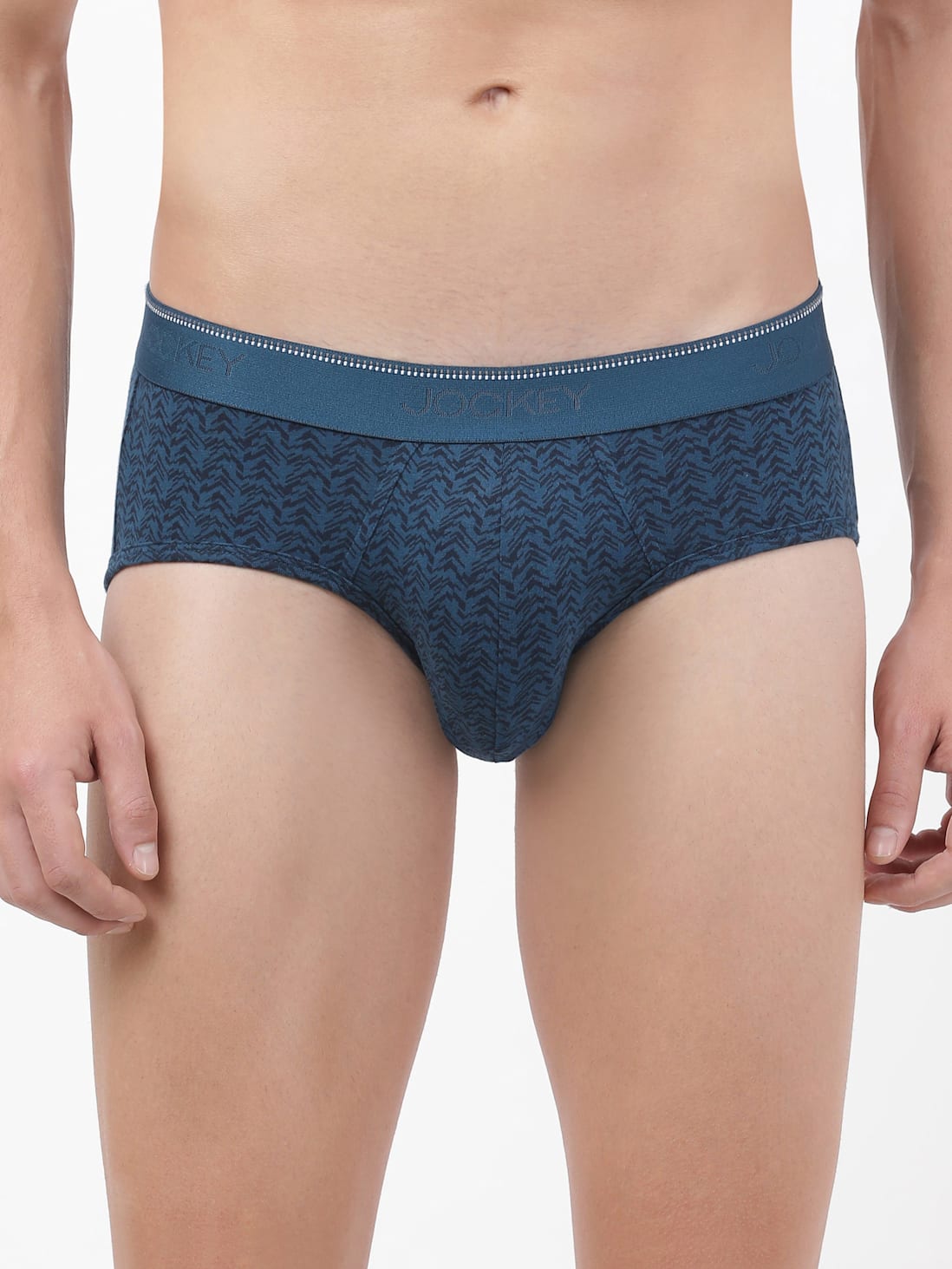 Jockey Men's Cotton Elastane Stretch Printed Brief- EL08