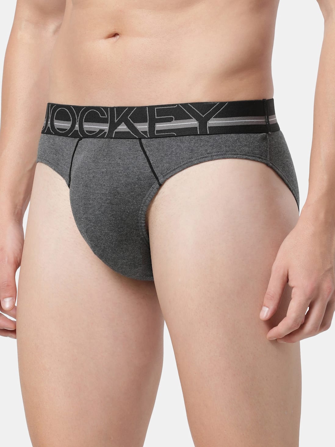 Jockey Men's Cotton Rib Solid Brief- US17