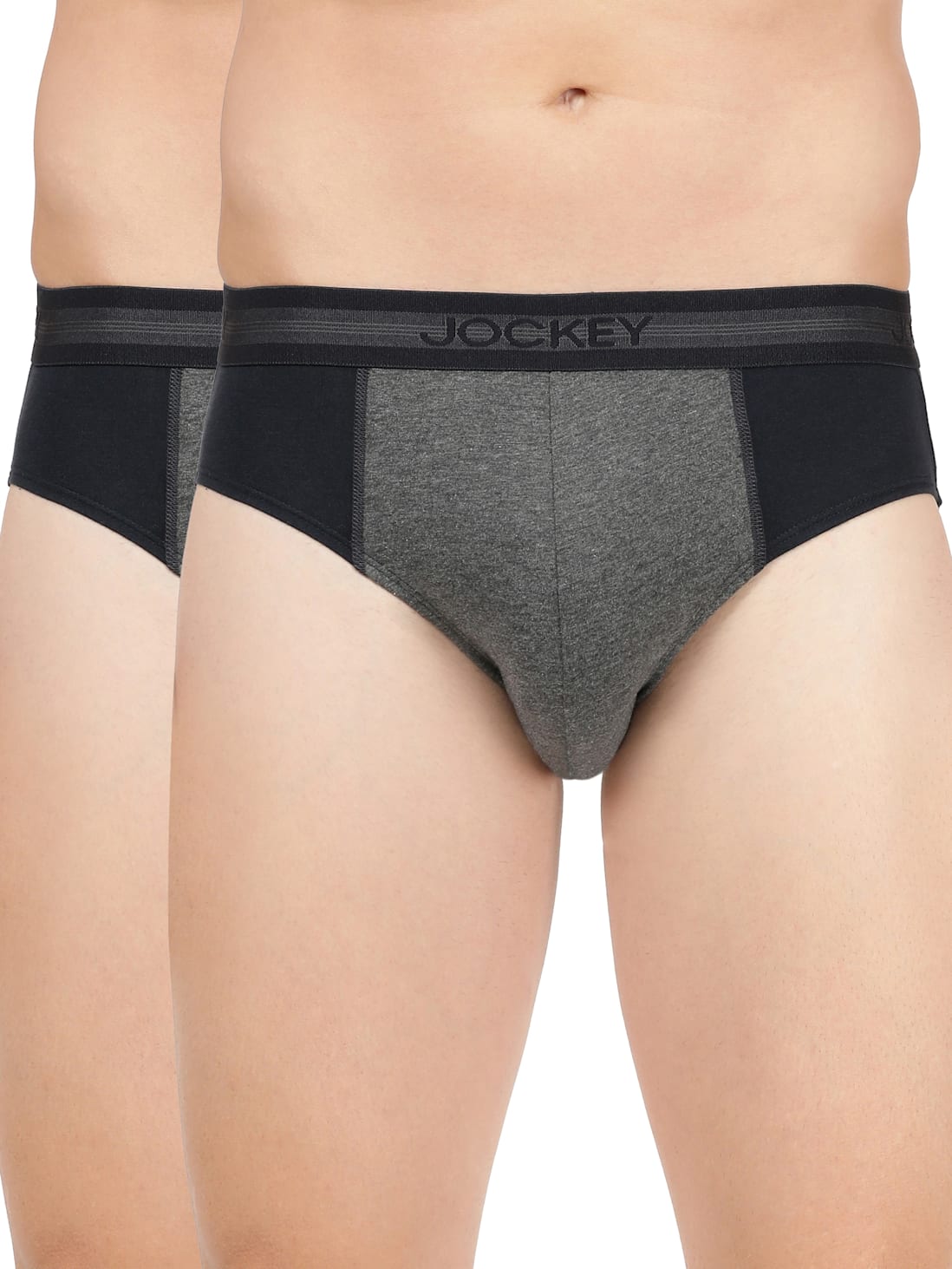 Jockey Men's Cotton Multicolor Brief- 1011 (Pack Of 2)
