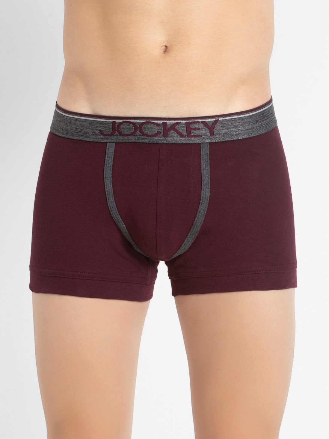 Jockey Men's Cotton Rib Solid Trunk- 8015 (Single Pack)