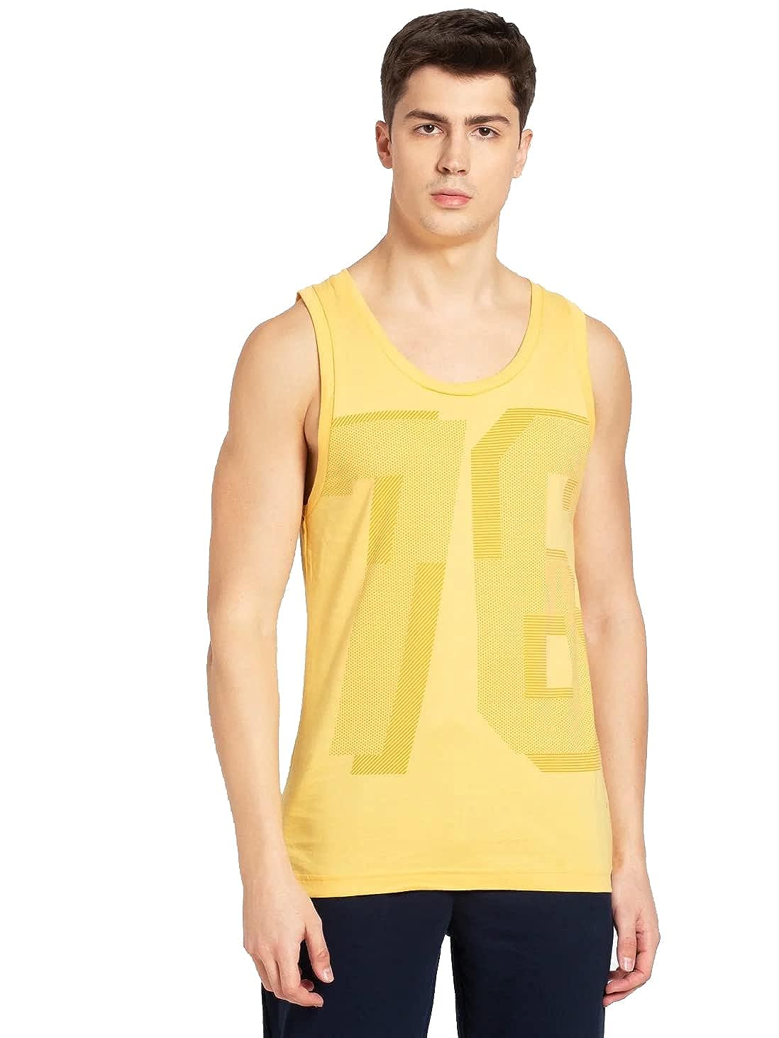 Jockey Men's Graphic Printed Low Neck Tank Top- 9928
