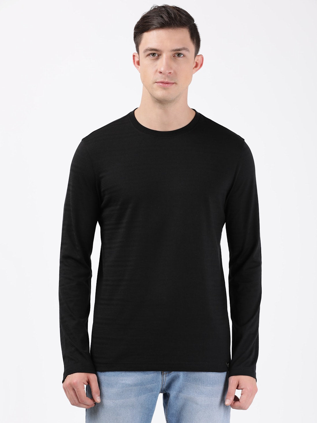 Jockey Men's Solid Round Neck Full Sleeve T-Shirt- IM22