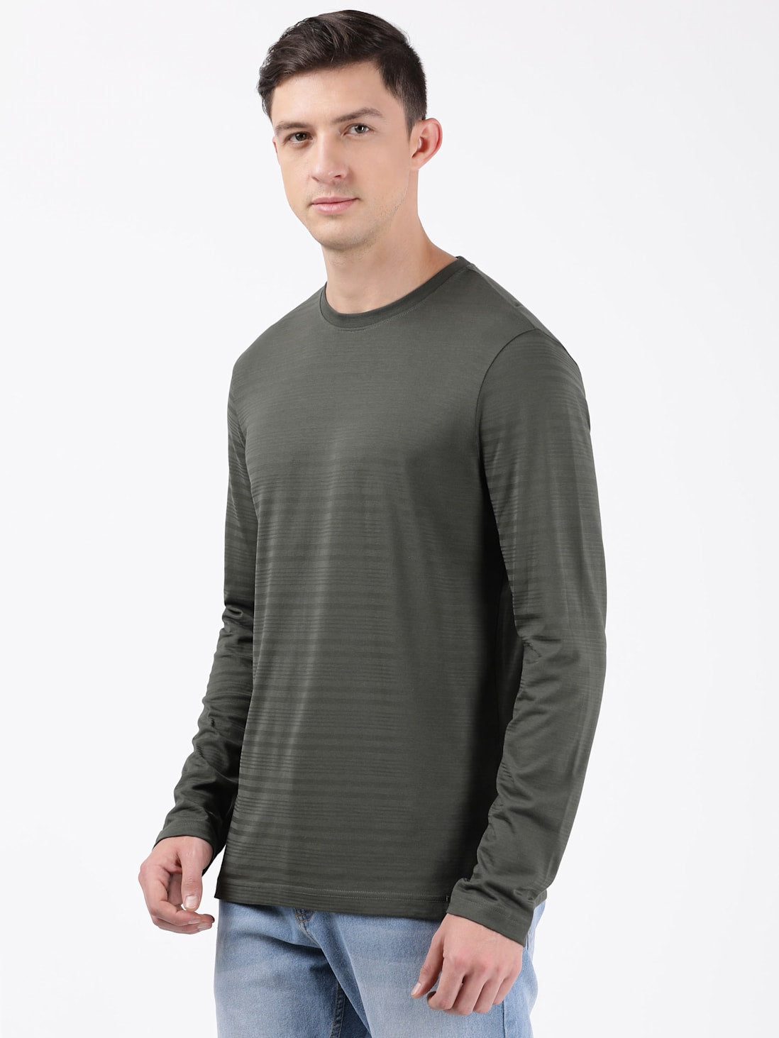 Jockey Men's Solid Round Neck Full Sleeve T-Shirt- IM22