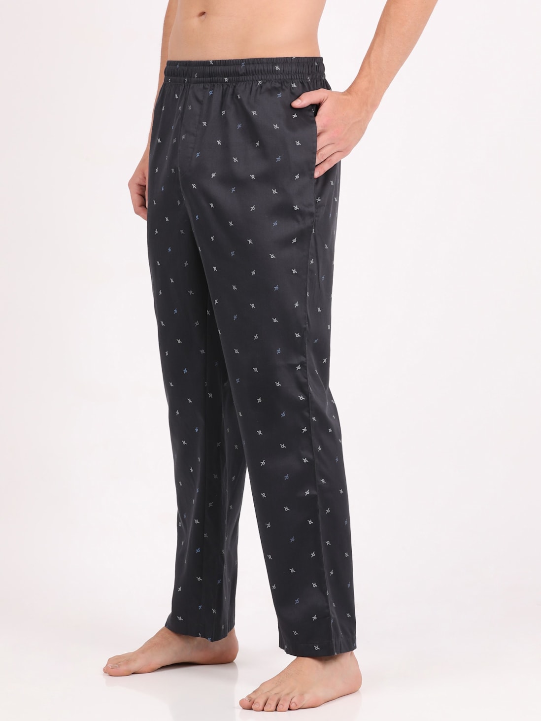 Jockey Men's Cotton Printed Pyjama with Side Pockets- 9009