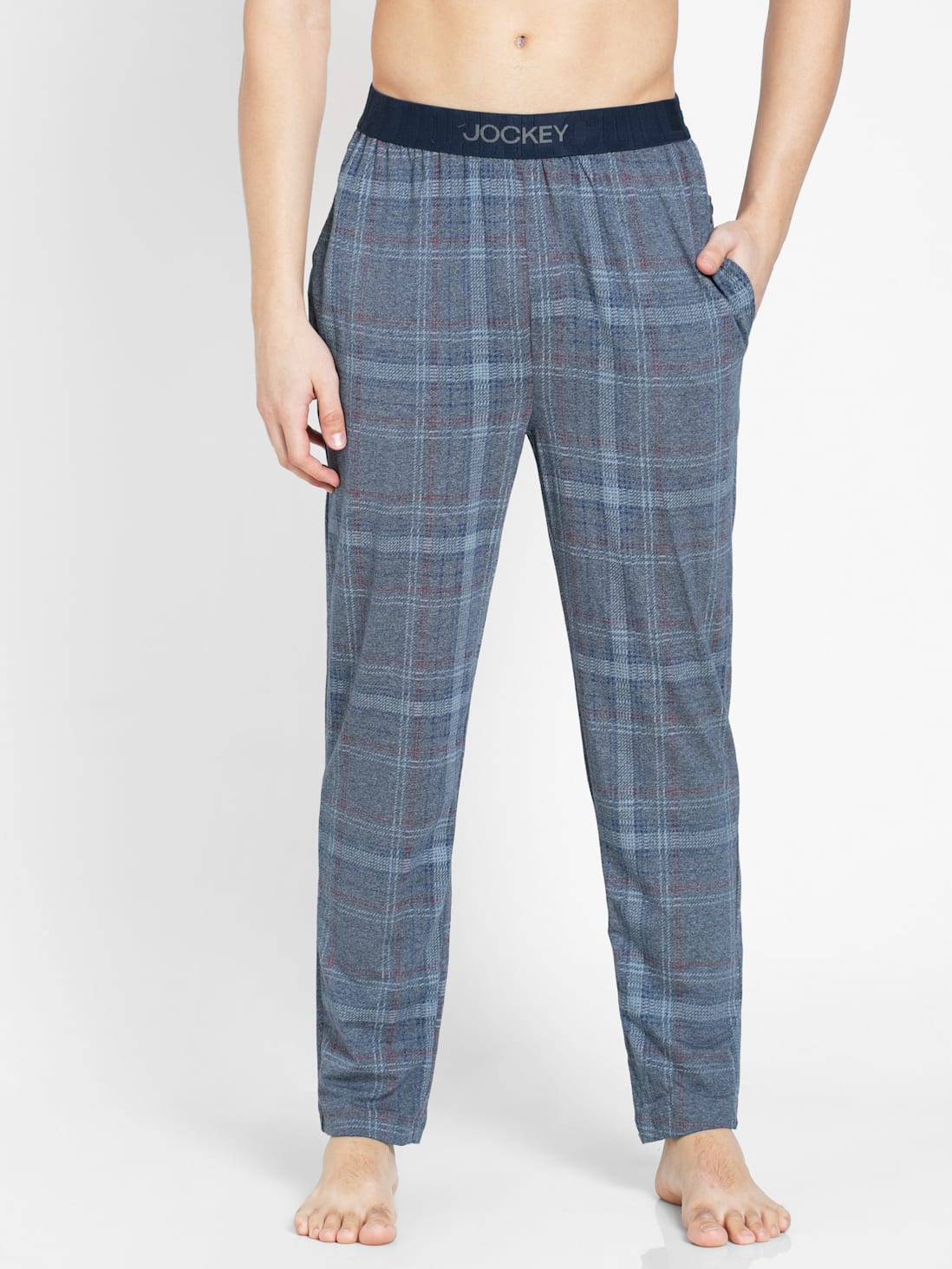 Jockey Men's Checkered Pyjama with Side Pockets- IM03