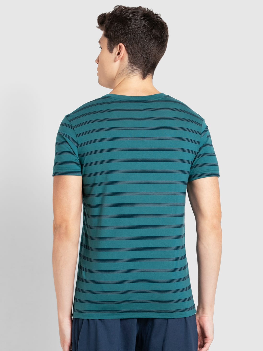 Jockey Men's Striped Round Neck Half Sleeve T-Shirt- 2715