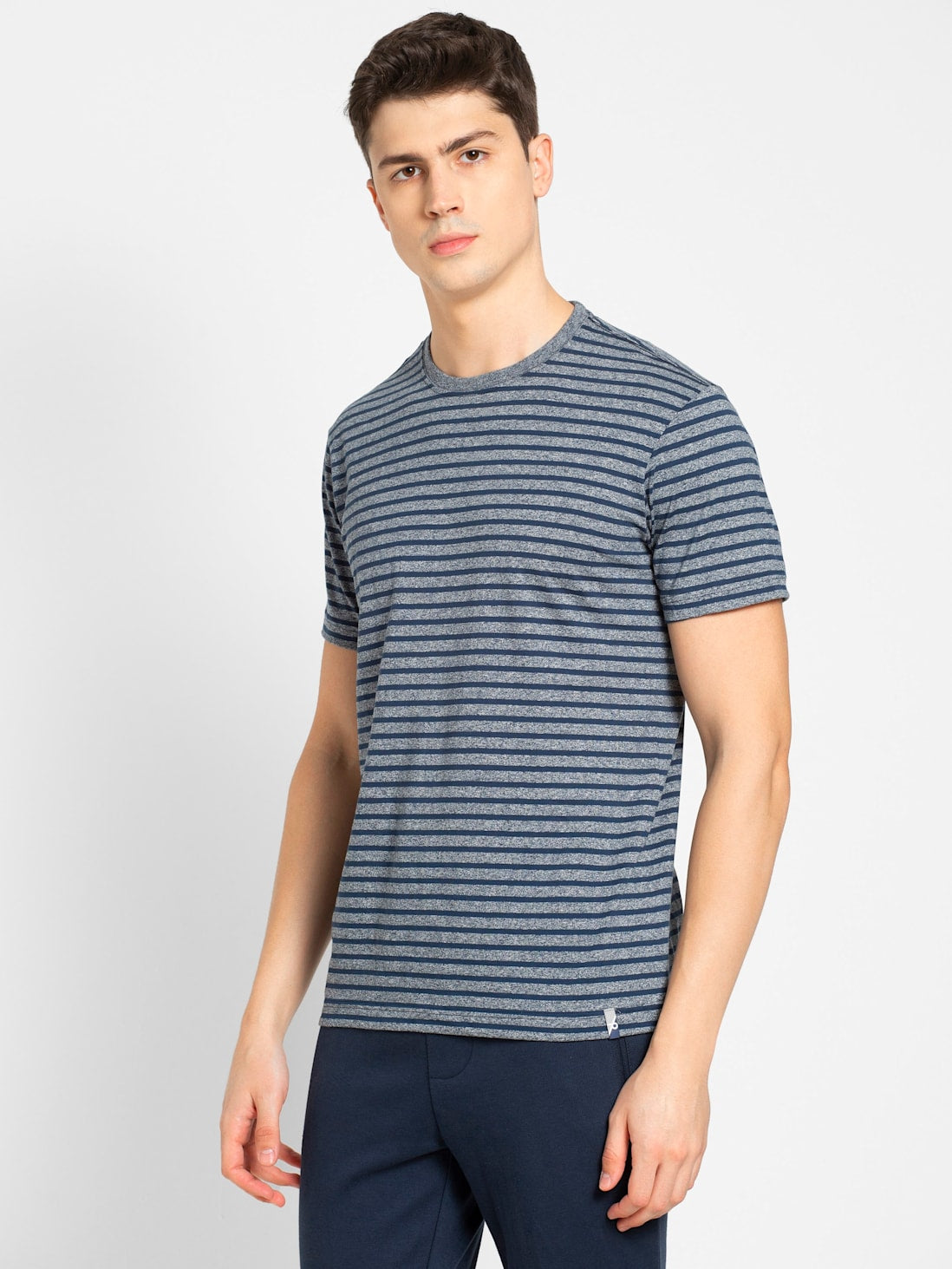 Jockey Men's Striped Round Neck Half Sleeve T-Shirt- 2715
