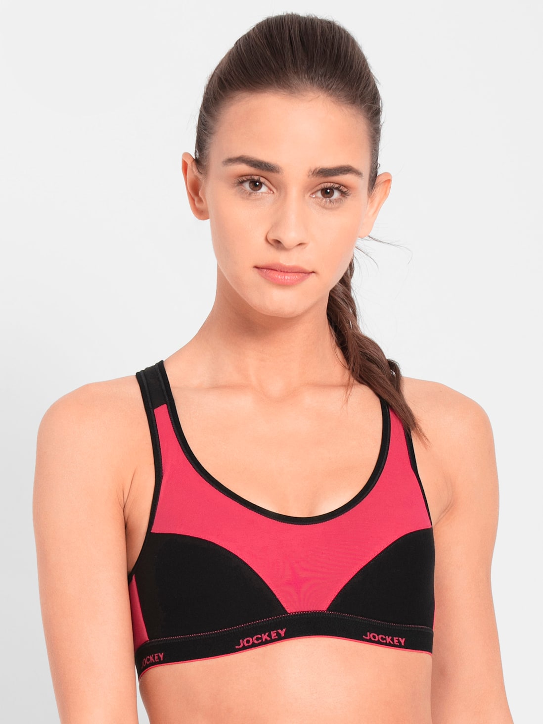 Jockey Women's Wirefree Padded Racer Back Active Bra- 1378