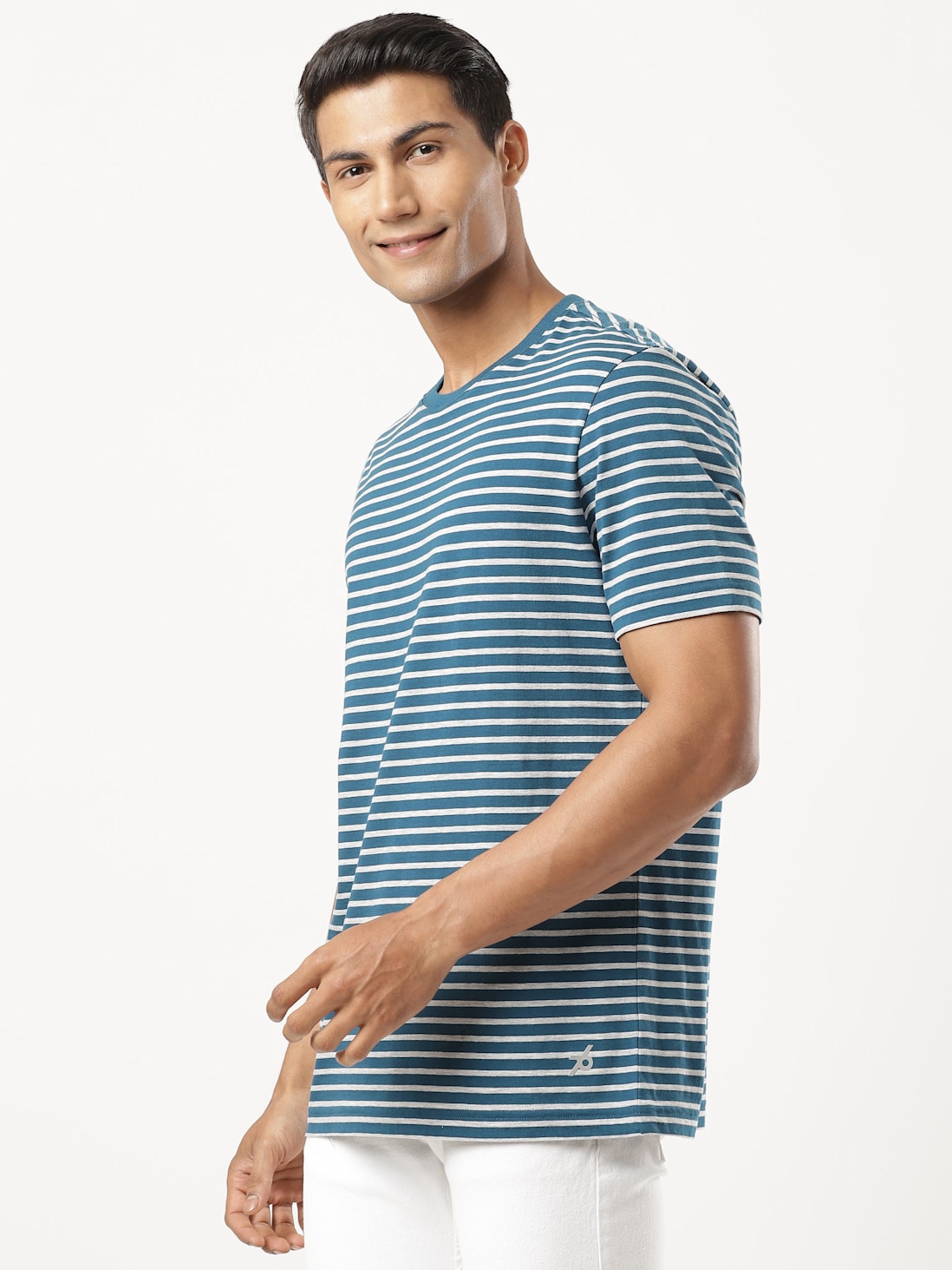 Jockey Men's Striped Round Neck Half Sleeve T-Shirt- 2715