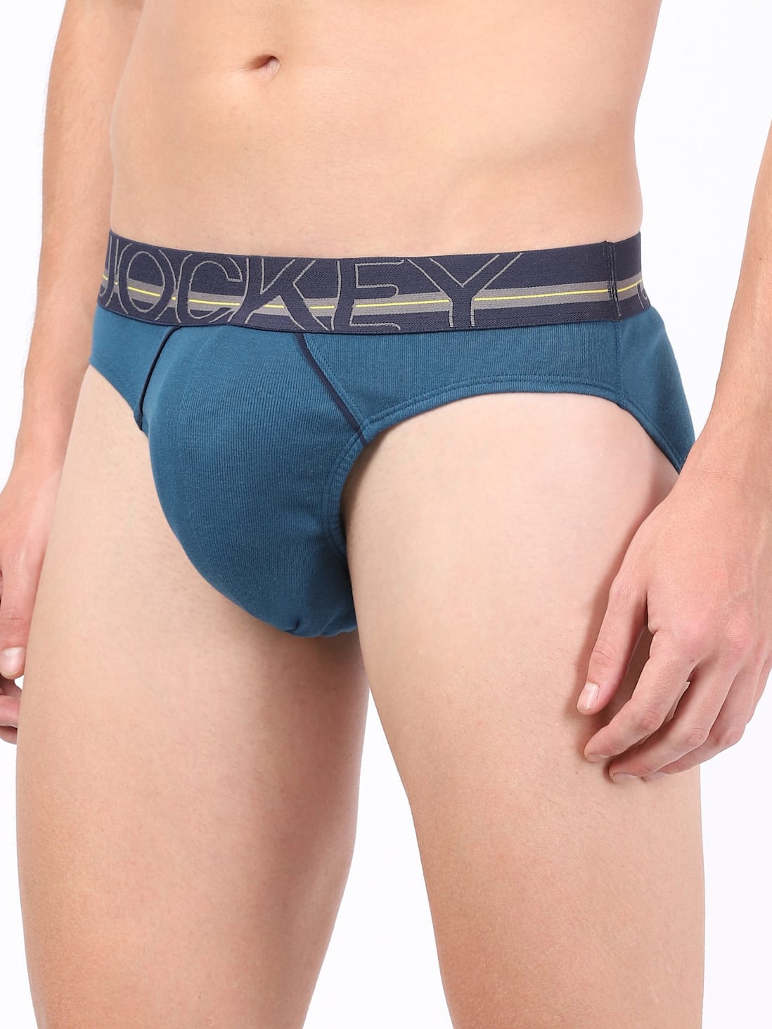 Jockey Men's Cotton Rib Solid Brief- US17