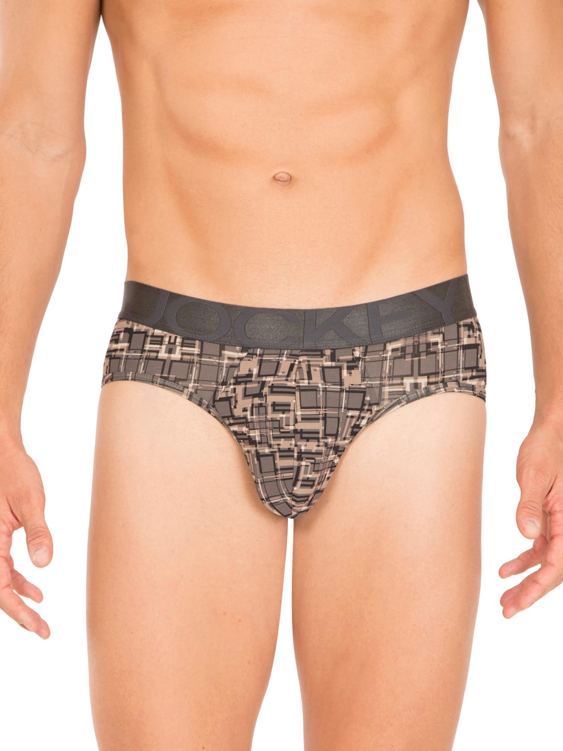 Jockey Men's Dry Fit Printed Brief- IC29