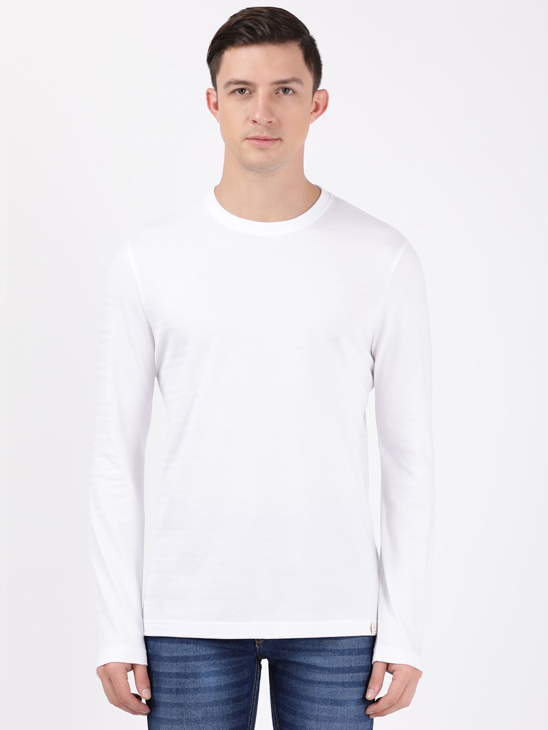 Jockey Men's Solid Round Neck Full Sleeve T-Shirt- IM22