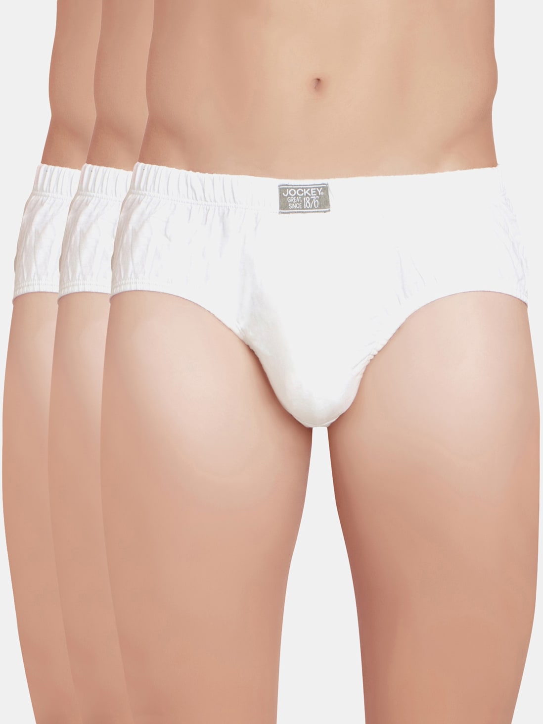 Jockey Men's Solid Poco Brief- 8035 (Pack Of 3)
