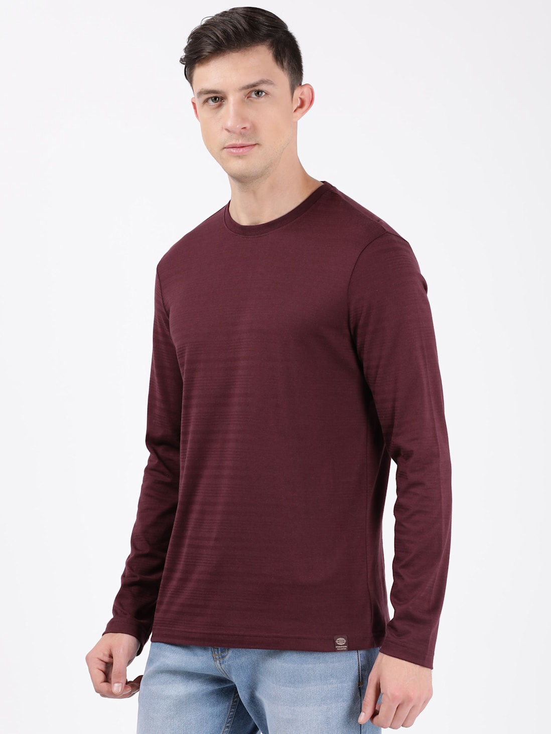 Jockey Men's Solid Round Neck Full Sleeve T-Shirt- IM22