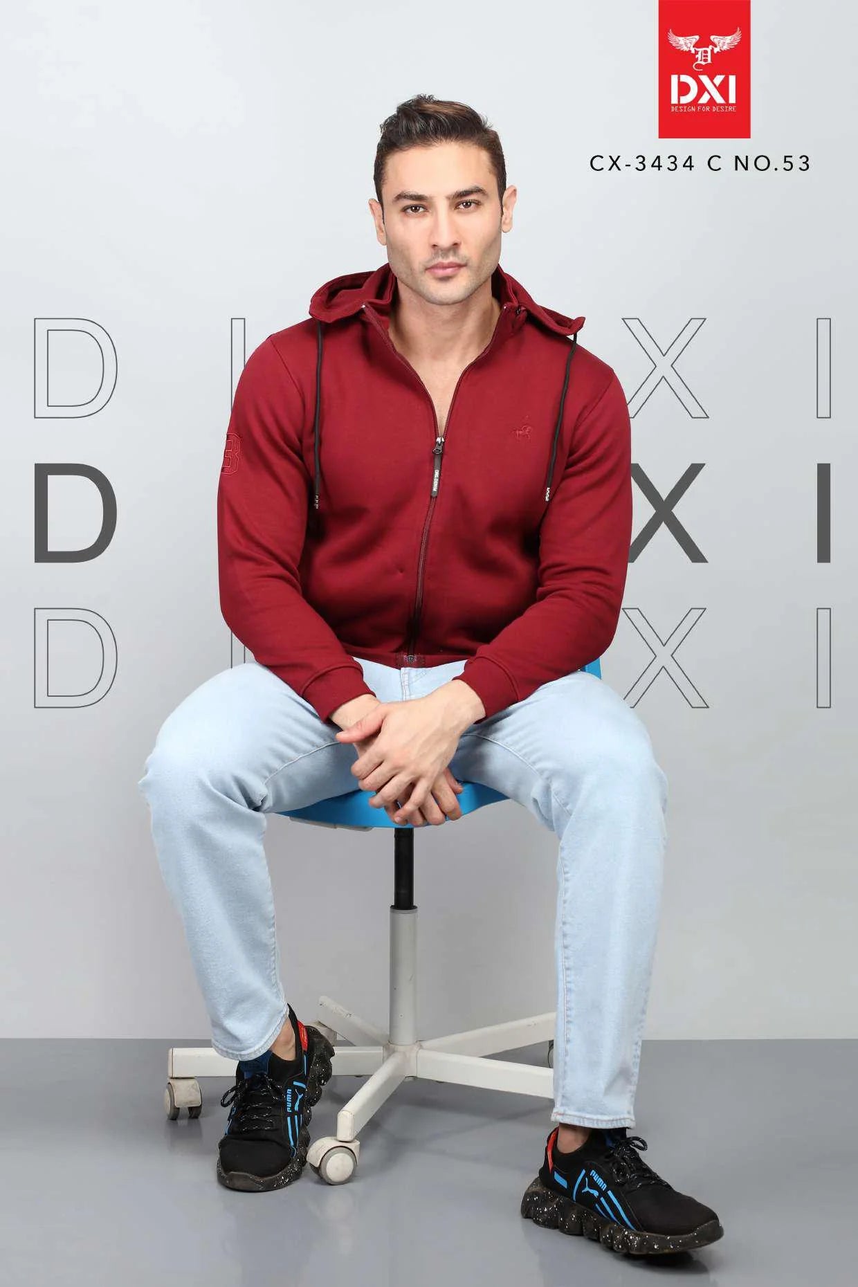 DXI FULL ZIP HOODIE SWEAT SHIRT CX-3434