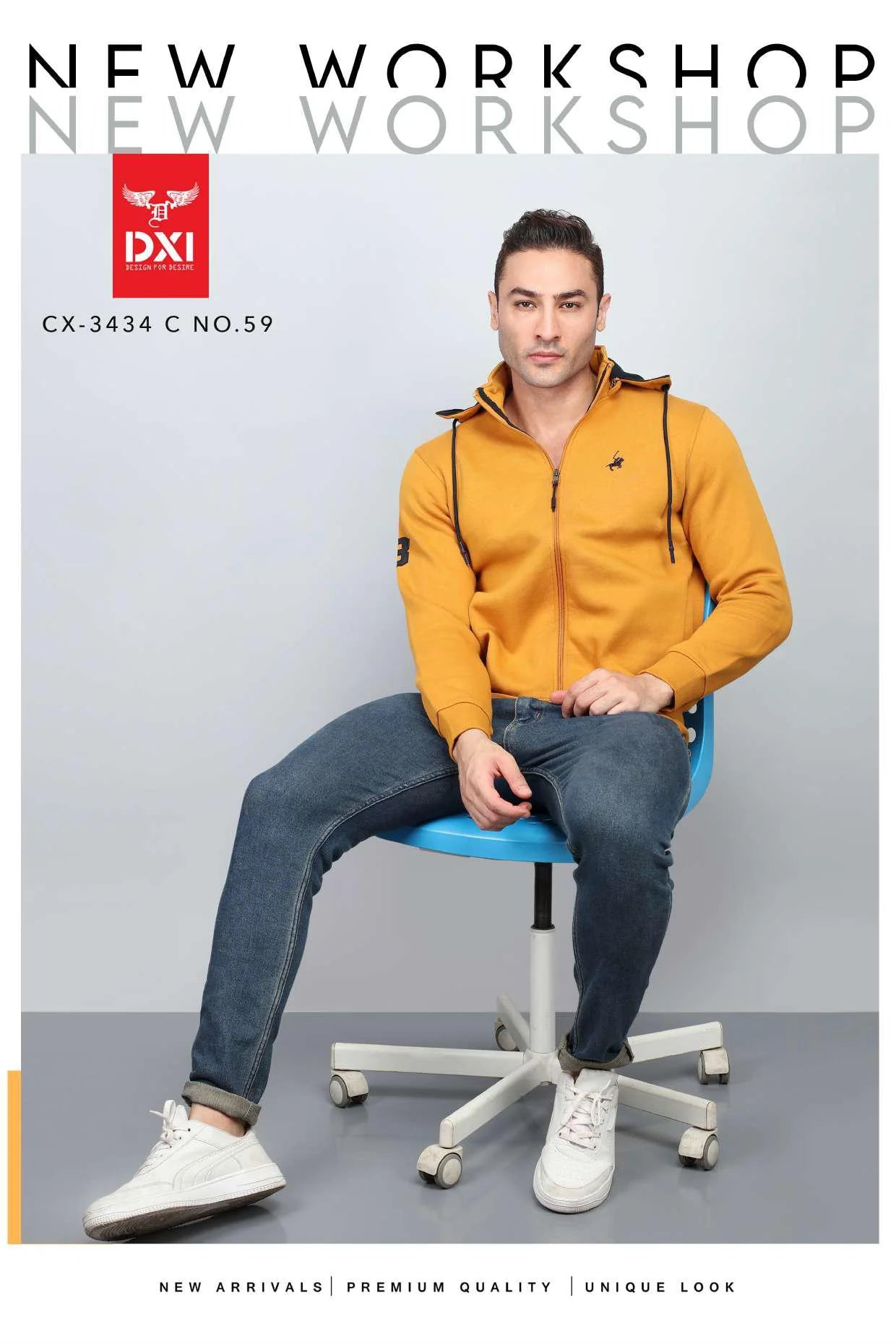 DXI FULL ZIP HOODIE SWEAT SHIRT CX-3434