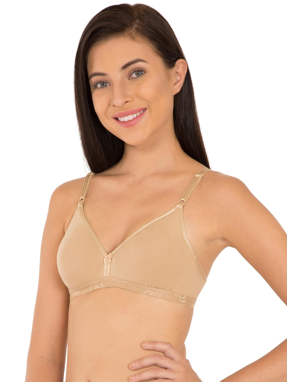 Jockey Women's Wirefree Non Padded Beginners Bra Bra- 1581 Snow White