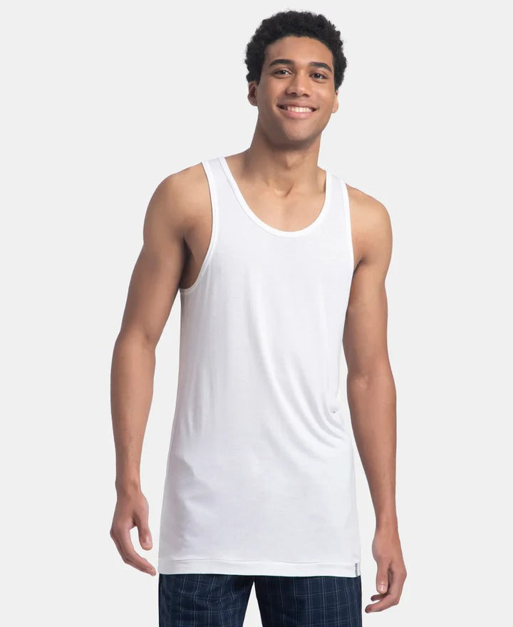 Jockey Men's Bamboo Sleeveless Vest with Extended Length LM04
