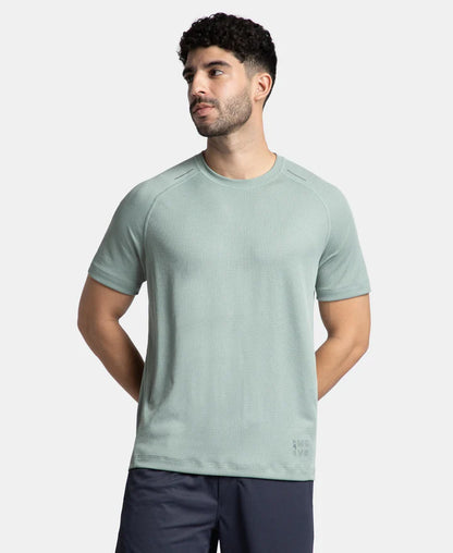 Jockey Men's Dry Fit Round Neck  Self patterned Half Sleeve T-Shirt- MV16