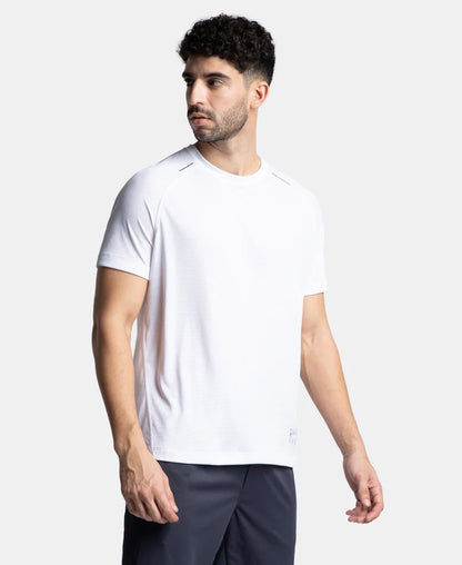 Jockey Men's Dry Fit Round Neck  Self patterned Half Sleeve T-Shirt- MV16