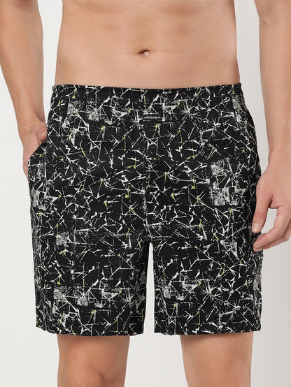 Jockey Men's Printed Boxer Shorts with Side Pocket - NY07
