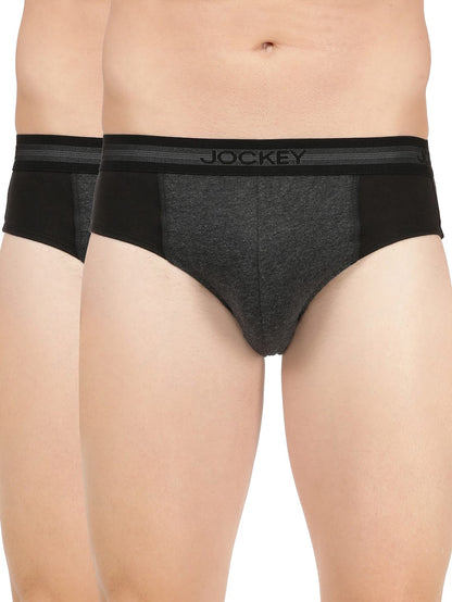 Jockey Men's Cotton Multicolor Brief- 1011 (Pack Of 2)