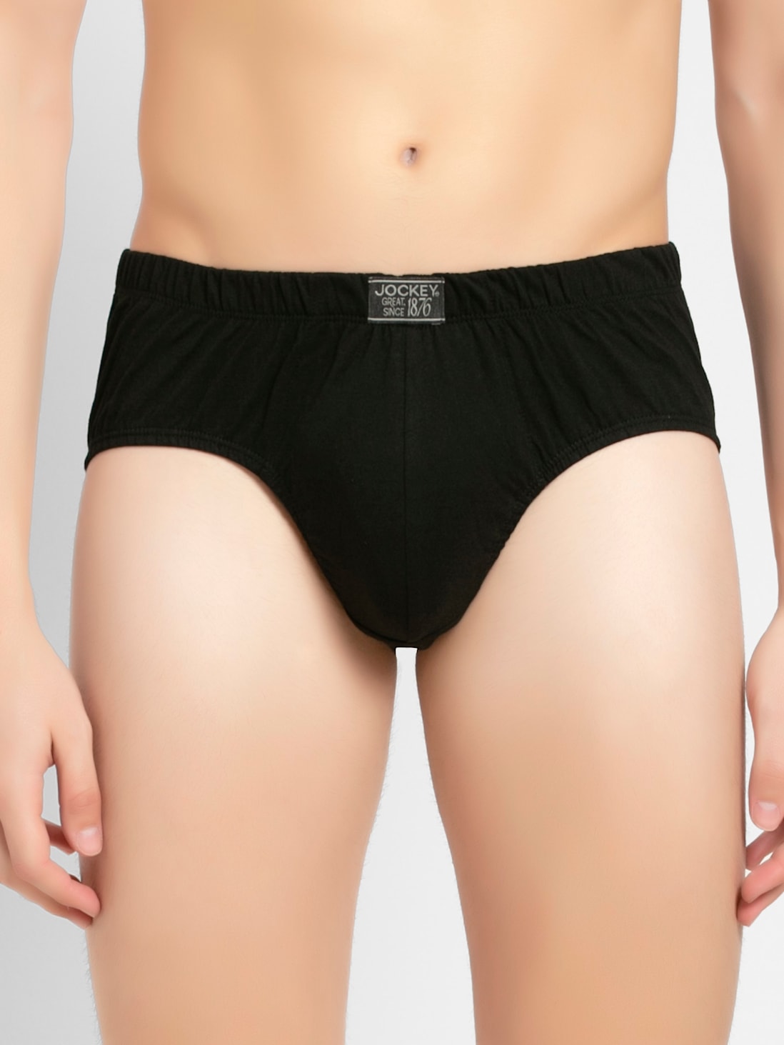 Jockey Men's Solid Poco Brief with Concealed Waistband- 8035 Single Pack