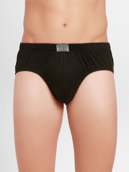 Jockey Men's Solid Poco Brief with Concealed Waistband- 8035 Single Pack