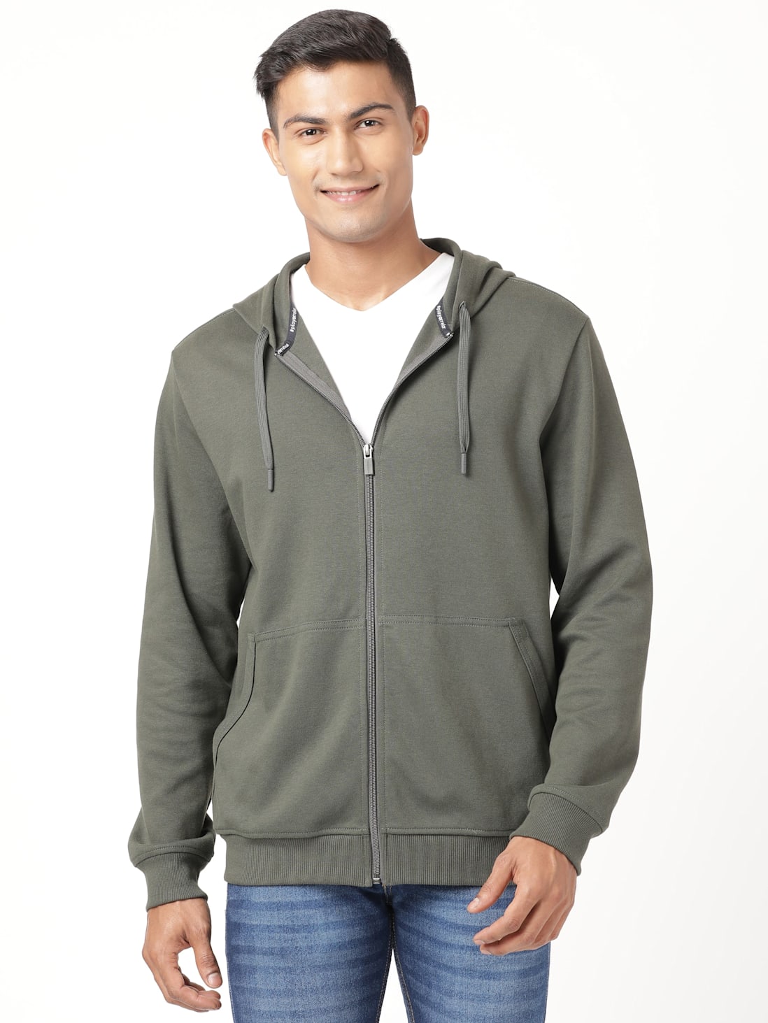 Jockey Men's Ribbed Cuff Hoodie Jacket- AM61