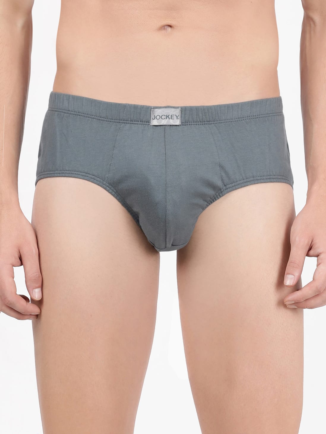 Jockey Men's Solid Poco Brief with Concealed Waistband- 8035 Single Pack
