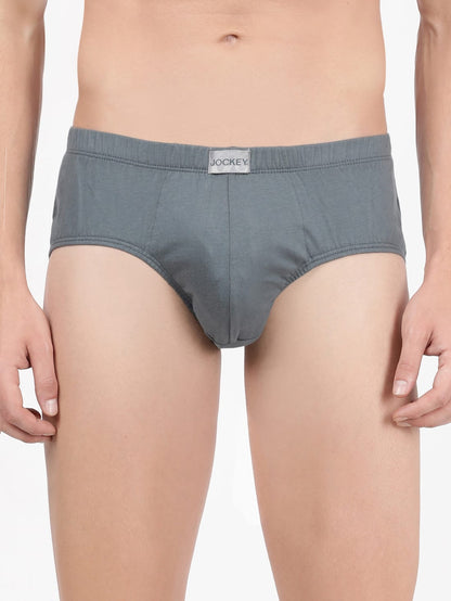 Jockey Men's Solid Poco Brief with Concealed Waistband- 8035 Single Pack