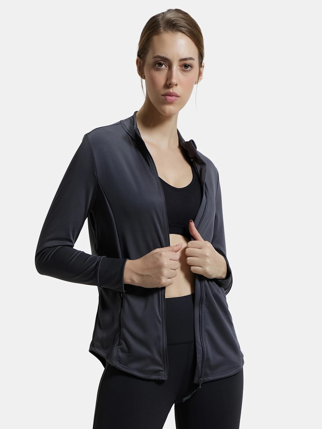 Jockey Women's Microfiber Relaxed fit Jacket- MW67