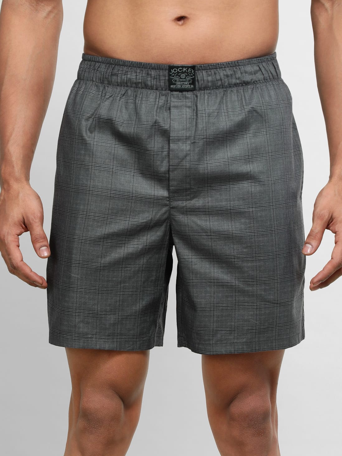 Jockey Tencel Lyocell Cotton Checkered Boxer Shorts with Pocket - HG18