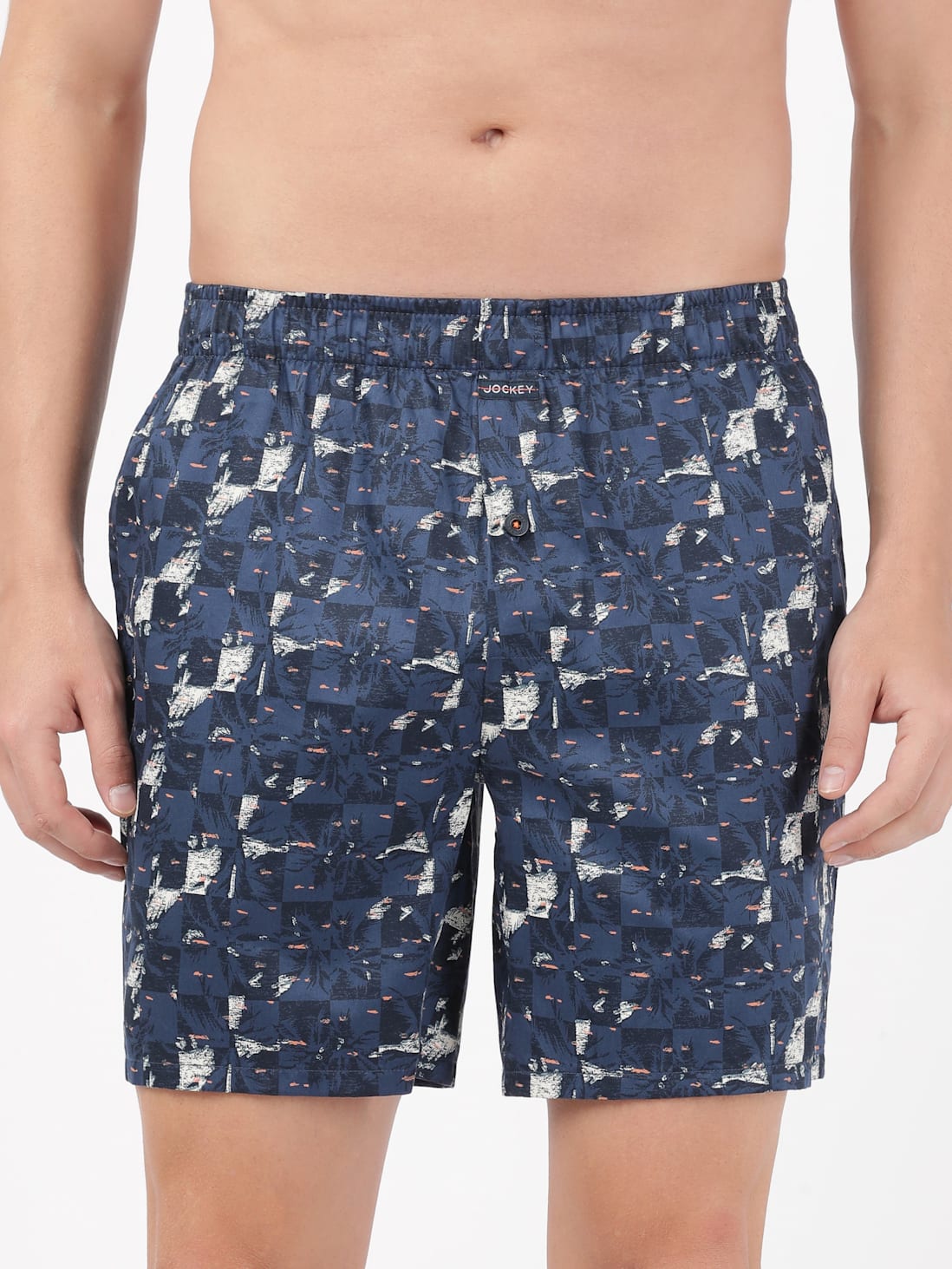 Jockey Men's Printed Boxer Shorts with Side Pocket - NY07