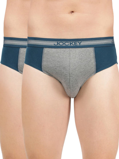 Jockey Men's Cotton Multicolor Brief- 1011 (Pack Of 2)