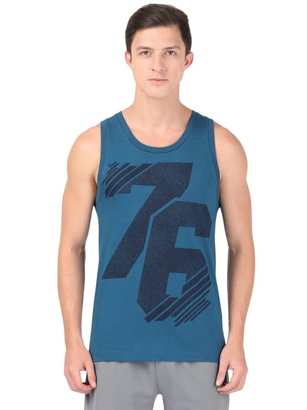 Jockey Men's Graphic Printed Low Neck Tank Top- 9928