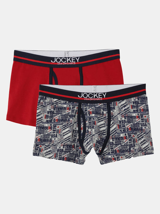 Jockey Juniors Boy's Printed Trunk- UB03 (2 Pack)