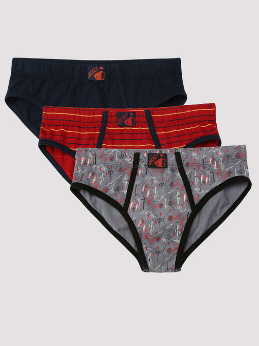 Jockey Juniors Boy's Printed Brief- MB04 (3 Pack)