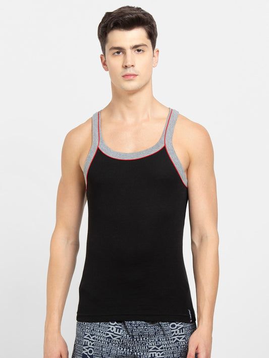 jockey Men's Gym Vest with Back Panel Graphic Print- US54