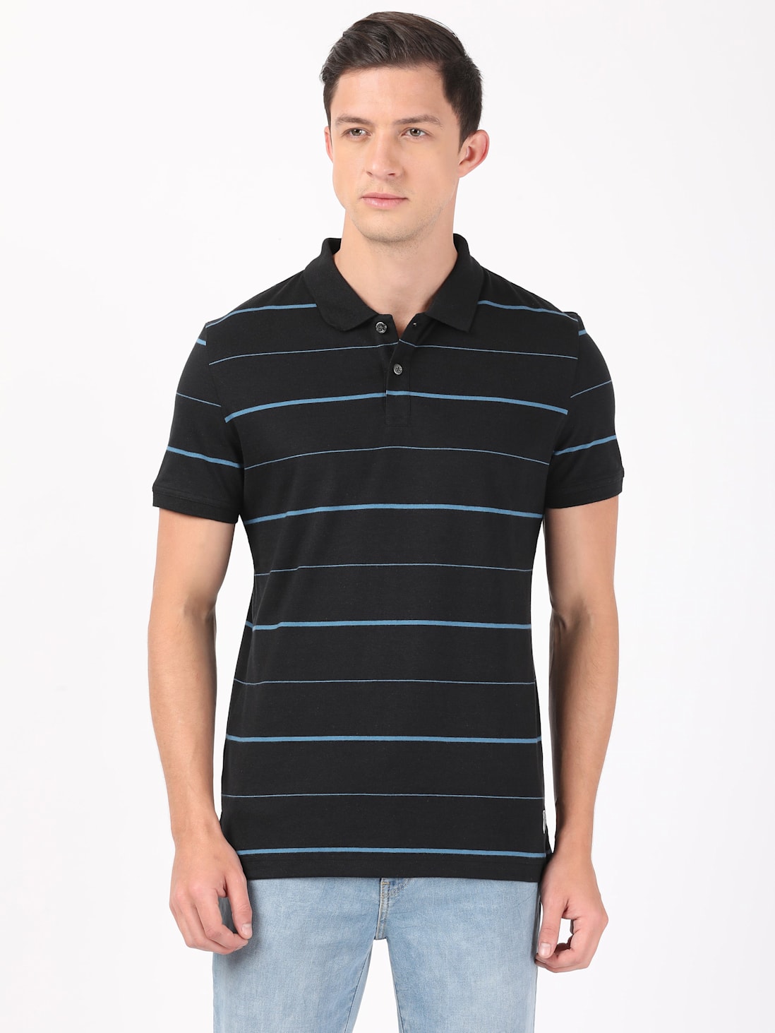 Jockey Men's Striped Half Sleeve Polo T-Shirt- UM15