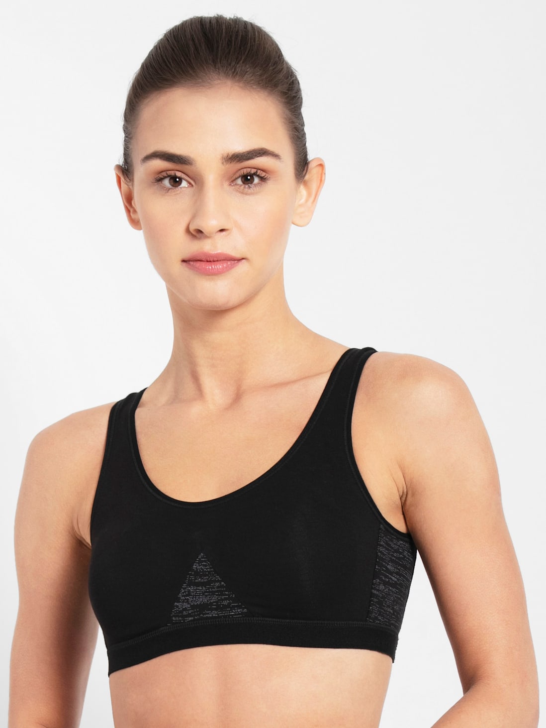 Jockey Women's Wirefree Non Padded Active Bra with Wider Straps- 1376