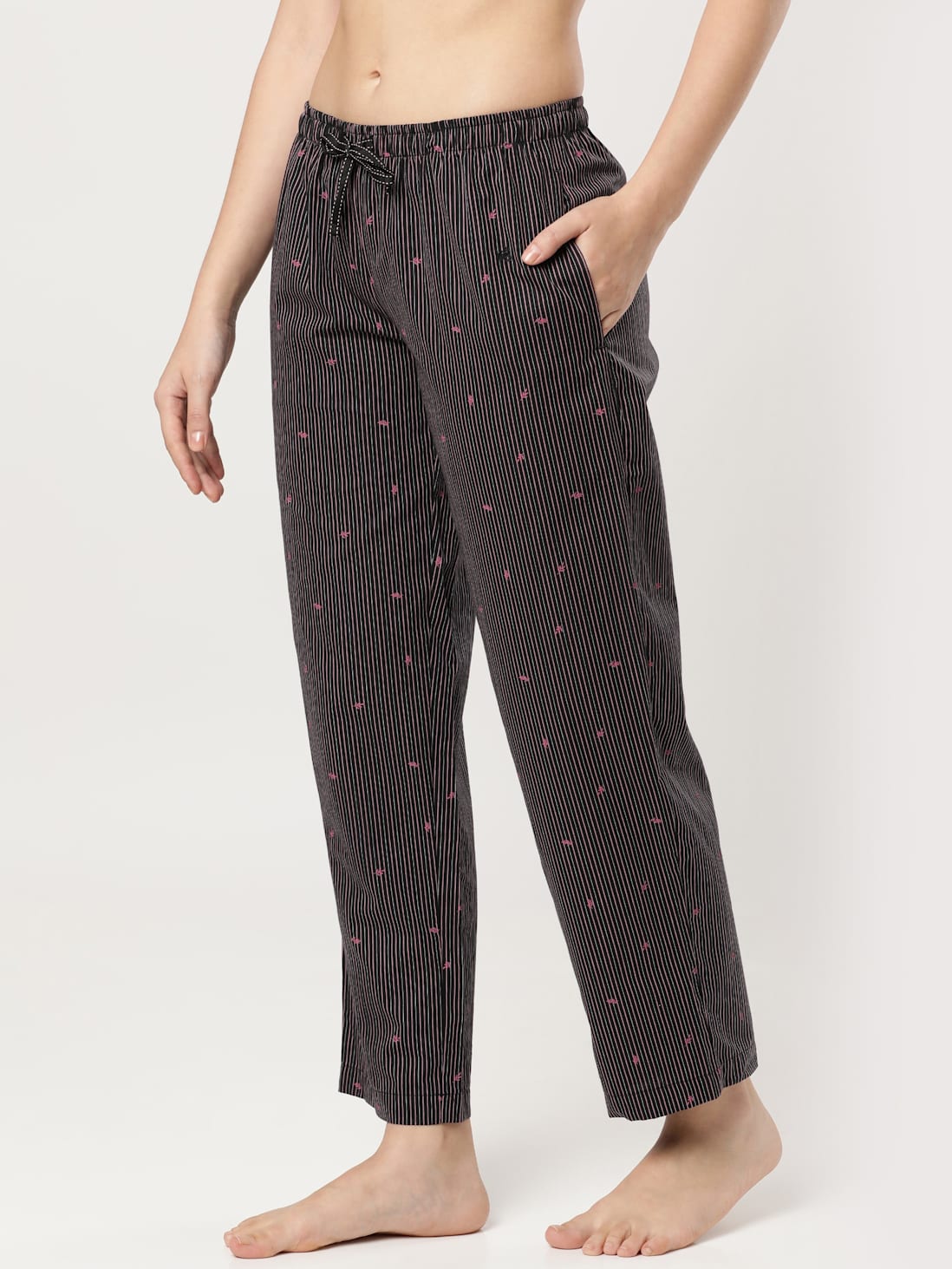 Jockey Women's Checkered Pyjama with Side Pockets- RX06