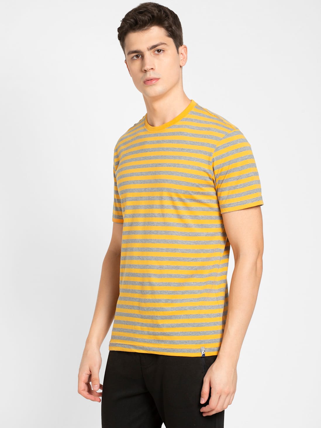 Jockey Men's Striped Round Neck Half Sleeve T-Shirt- 2715