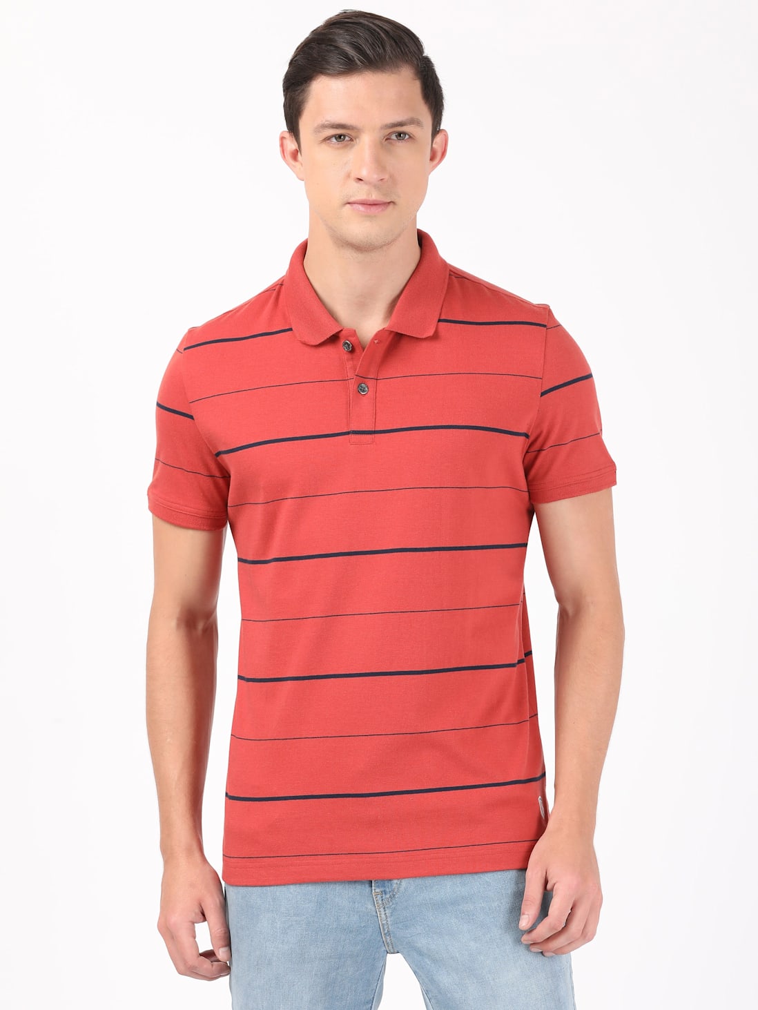 Jockey Men's Striped Half Sleeve Polo T-Shirt- UM15