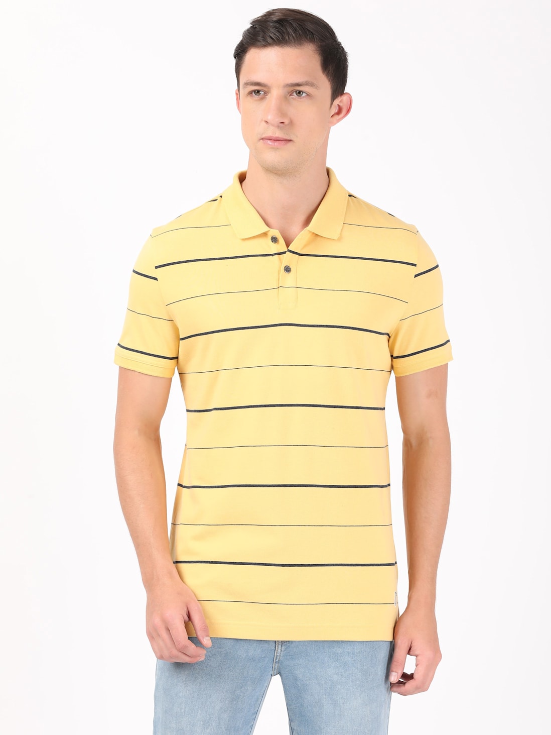 Jockey Men's Striped Half Sleeve Polo T-Shirt- UM15