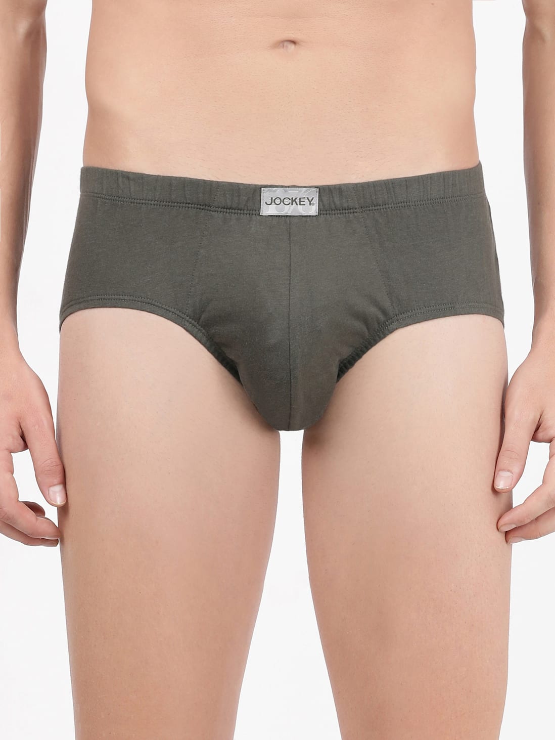 Jockey Men's Solid Poco Brief with Concealed Waistband- 8035 Single Pack