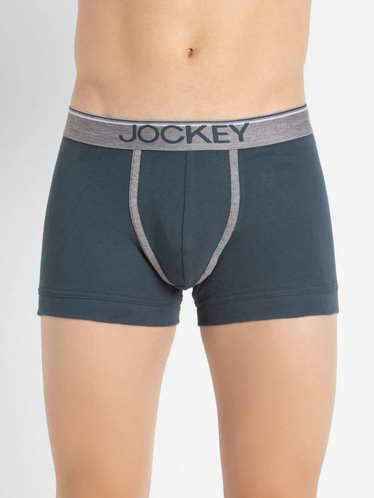 Jockey Men's Cotton Rib Solid Trunk- 8015 (Single Pack)